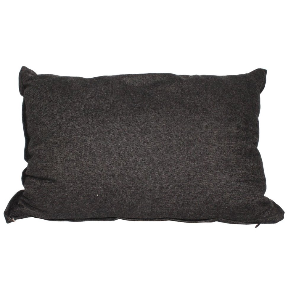 Target Threshold Studs Hush Dark Gray Denim Woven Cotton Decor Pillow 18" X 12" - Picture 4 of 8